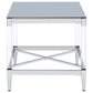 Lindley 3-piece Square Coffee and End Table Set Chrome