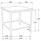 Ebby Square Genuine Marble Top Metal End Table White