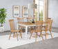 Andrews 7-piece Rectangular Dining Set Light Ash and White
