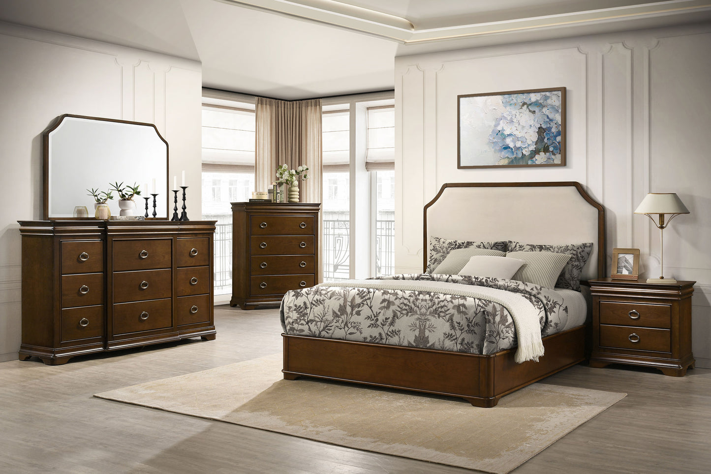 Garland 9-drawer Bedroom Dresser with Mirror Brown Cherry