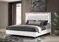 Cassia Eastern King LED Panel Bed White High Gloss