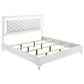 Cassia 4-piece Eastern King LED Bedroom Set White High Gloss