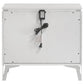 Cassia 2-drawer Nightstand Bedside Table White High Gloss