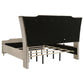 Lorient Eastern King LED Upholstered Bed Ivory and Camel