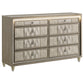 Lorient 4-piece Eastern King Bedroom Set Ivory and Camel