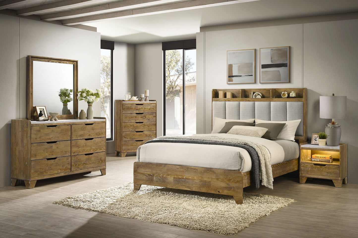 Henderson Dresser Mirror Medium Oak