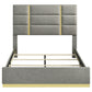 Ines 52-inch Fabric Upholstered Queen Panel Bed Grey