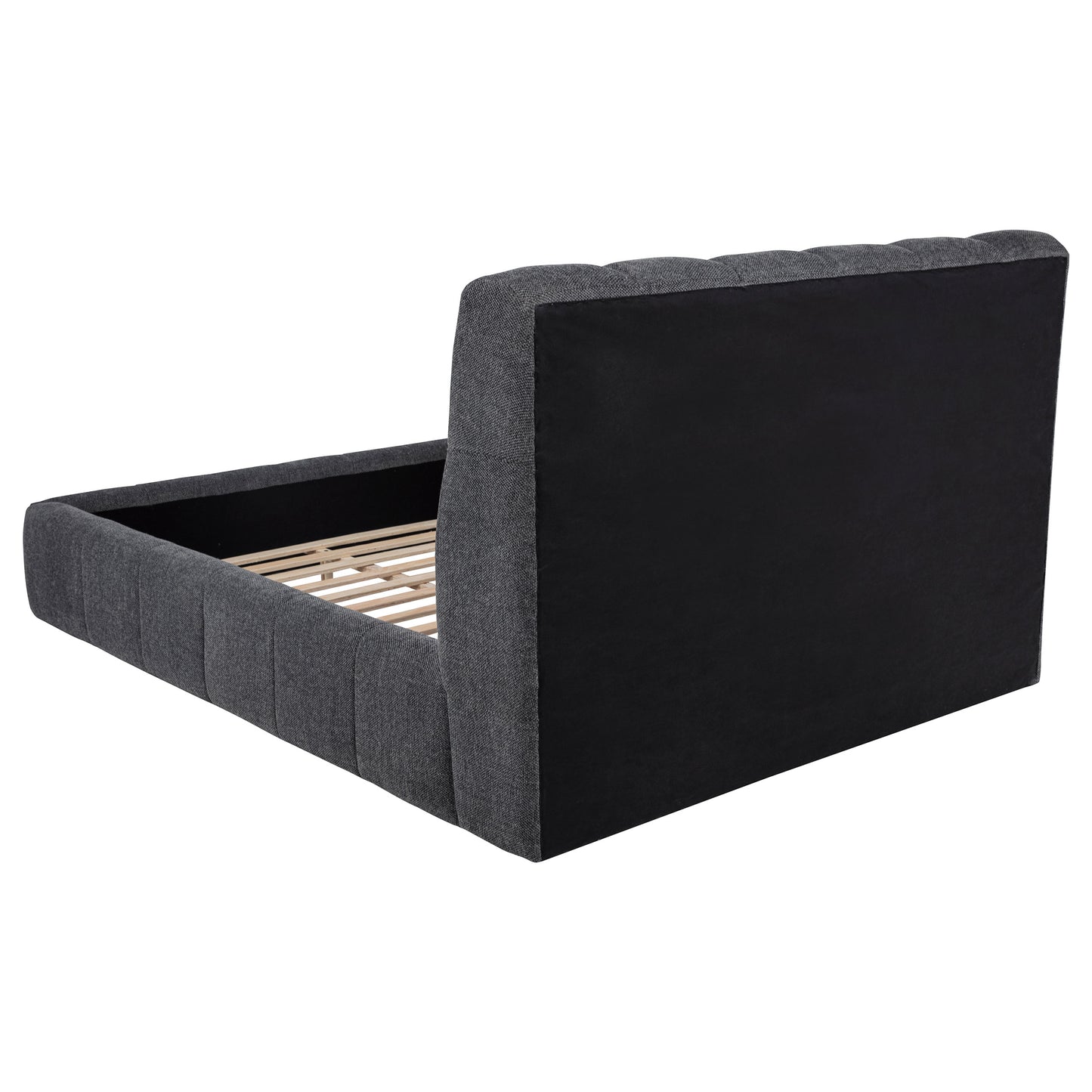 Nollet 48-inch Upholstered Eastern King Platform Bed Grey