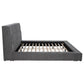 Dreux Upholstered Eastern King Panel Platform Bed Grey