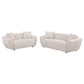 Destino 2-piece Chenille Splayed Arm Sofa Set Greige
