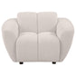 Destino Chenille Upholstered Splayed Arm Accent Chair Greige