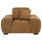 Octavia Upholstered Track Arm Accent Chair Amber