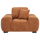 Octavia Upholstered Track Arm Accent Chair Orange