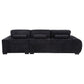 Octavia Upholstered Sectional Chaise Sofa Black