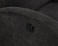 Grant Fabric Upholstered Power Recliner Chair Charcoal Grey