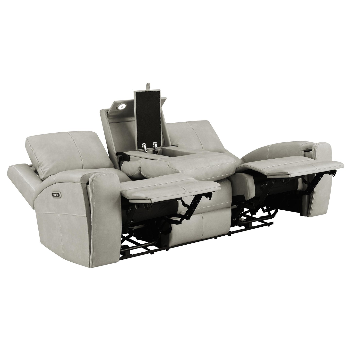 Brickston 2-piece Triple Power Reclining Sofa Set Grey