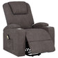 Louie Chenille Upholstered Power Lift Massage Chair Brown