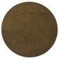 Ottowa 22-Inch Round Wood Side End Table with Shelf Brown