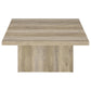 Devar 2-piece Square Coffee End Table Set Distressed Pine