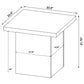 Devar Square Engineered Wood Side End Table Dark Pine