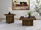 Devar Square Engineered Wood Side End Table Dark Pine