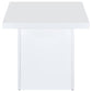 Devar Square Engineered Wood Side End Table White High Gloss