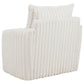 Sarco Corduroy Upholstered Swivel Accent Arm Chair Ivory