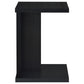Clower Engineered Wood C-Shaped Sofa Side Table Black