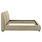 Mokena 46-inch Upholstered California King Platform Bed Brown