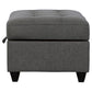 Stonenesse Rectangular Upholstered Storage Ottoman Grey