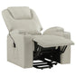 Armstrong Upholstered Power Lift Massage Recliner Ivory