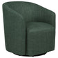 Mossbrook Fabric Upholstered Swivel Accent Chair Green