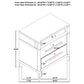 Gracemont 3-drawer Bedroom Nightstand Bedside Table White
