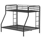 Carson Metal Twin Over Full Bunk Bed Glossy Black
