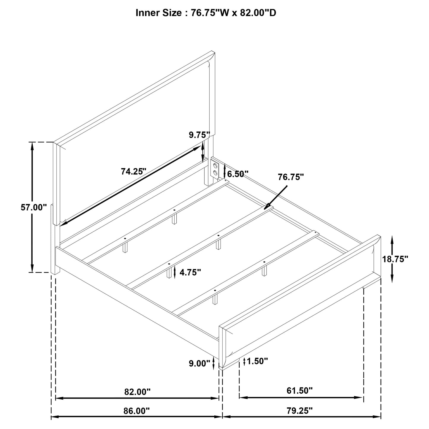 Gracemont 5-piece Eastern King Bedroom Set White