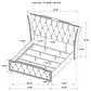 Lorient Eastern King LED Upholstered Bed Ivory and Camel