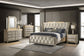 Lorient Eastern King LED Upholstered Bed Ivory and Camel