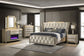 Lorient Eastern King LED Upholstered Bed Ivory and Camel
