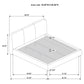 Mokena 46-inch Upholstered Eastern King Platform Bed Taupe