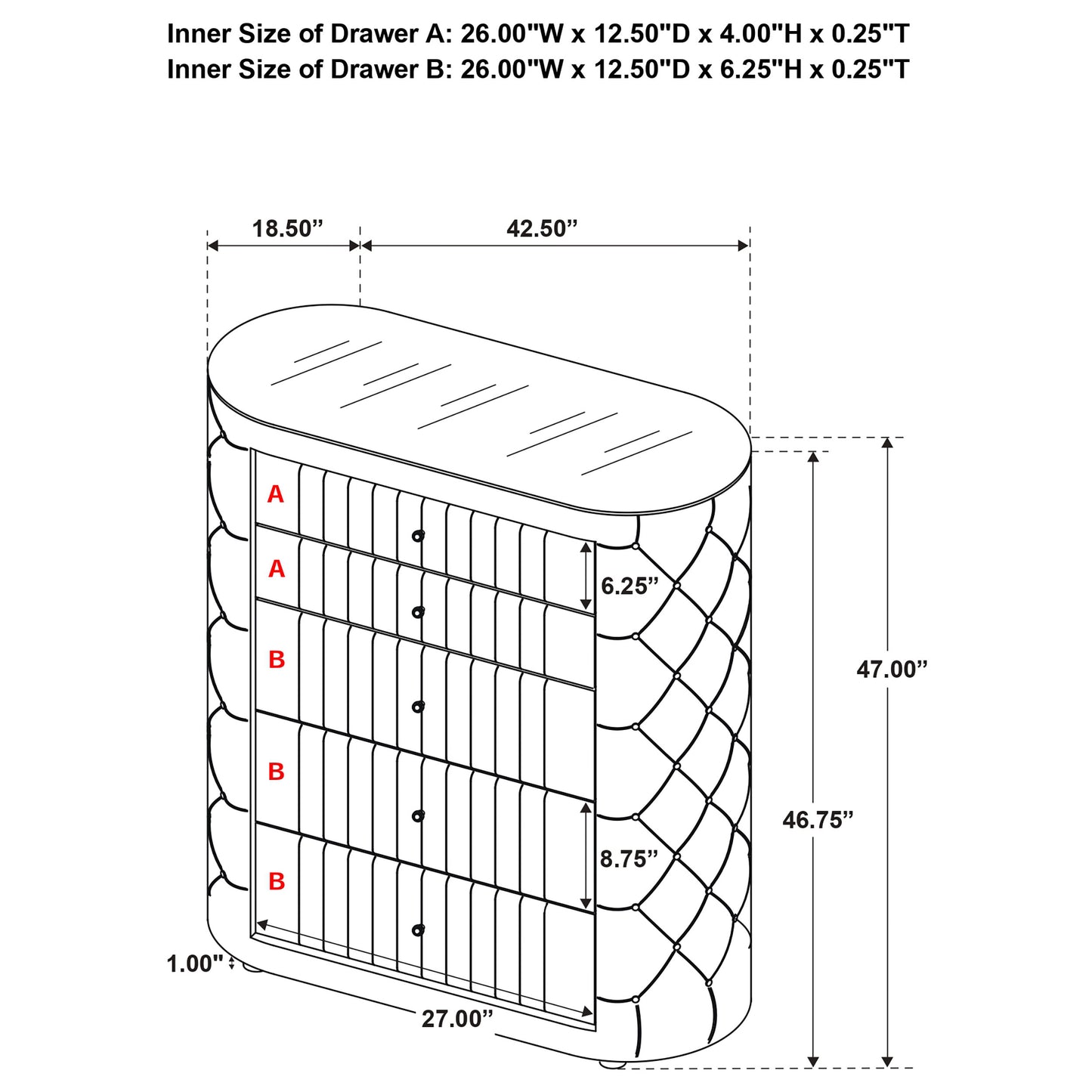 Sonya 5-piece Upholstered Eastern King Bedroom Set Ivory