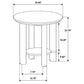 Ottowa Round Wood Side End Table with Shelf Light Oak