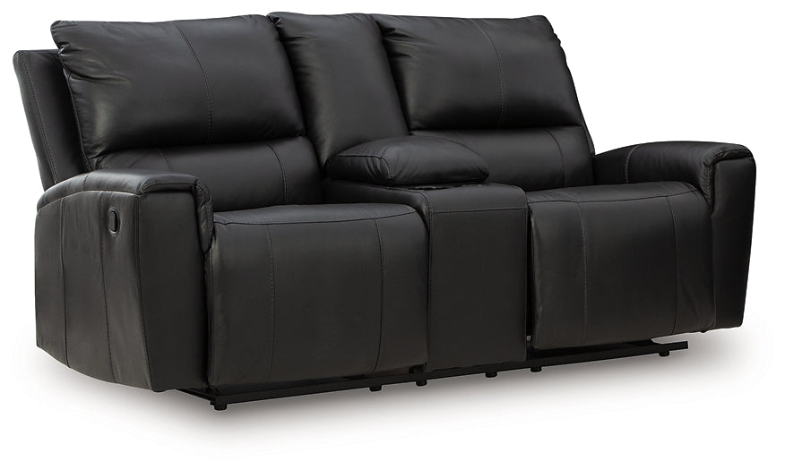 Glossmore DBL Rec Loveseat w/Console