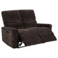 Navarro Chenille Upholstered Reclining Loveseat Dark Brown