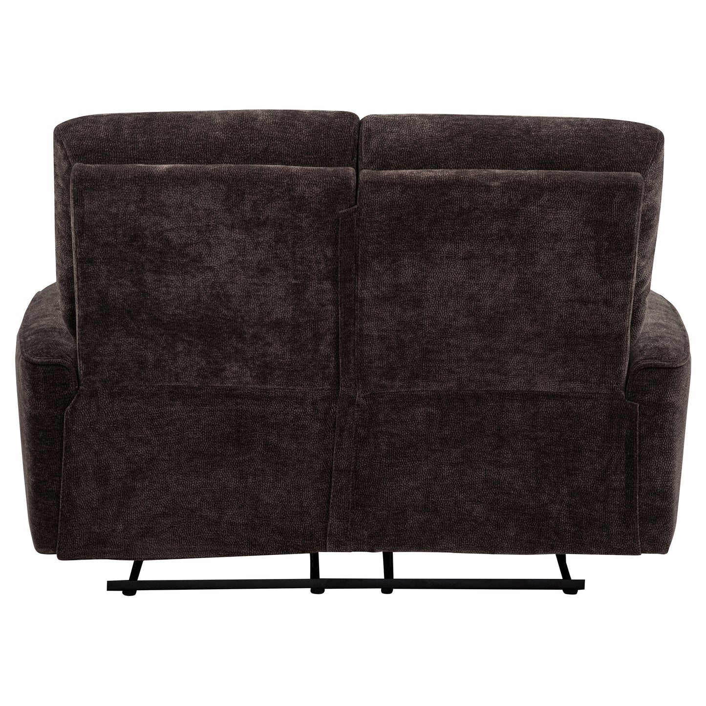 Navarro Chenille Upholstered Reclining Loveseat Dark Brown
