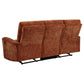 Navarro 2-piece Upholstered Reclining Sofa Set Orange