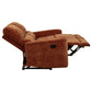 Navarro Chenille Upholstered Reclining Loveseat Burnt Orange