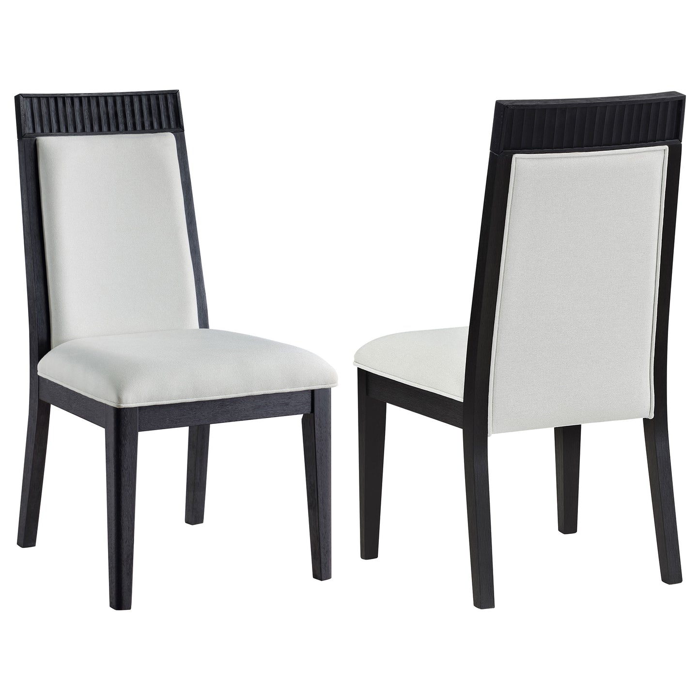 Brookmead Dining Side Chair Ivory and Black (Set of 2)