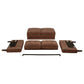 Bowen II Fabric Upholstered Track Arm Accent Chair Rust