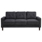 Bowen II 3-piece Upholstered Track Arm Sofa Set Steel Grey