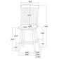 Andrews Windsor Counter Height Dining Side Chair Light Ash (Set of 2)